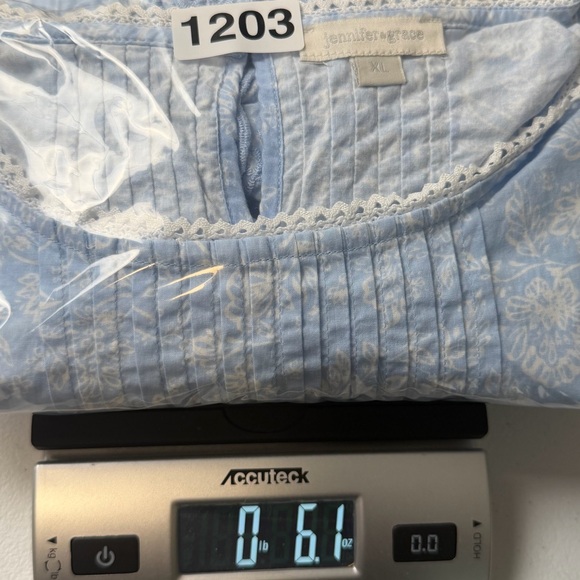 Jennifer Grace Flutter Sleeve Lace Trim Blouse XL Cottagecore Boho Feminine - Picture 11 of 11